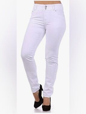 Women’s White Stretch Skinny Jeans